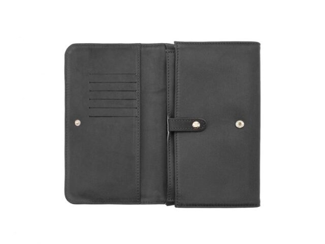 La Guêpe - Petite Maroquinerie - Compagnon en cuir noir - B84