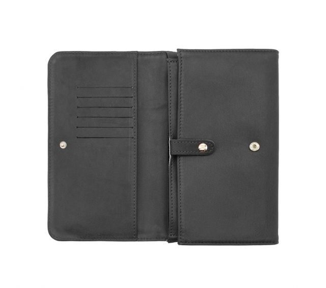 La Guêpe - Petite Maroquinerie - Compagnon en cuir noir - B84