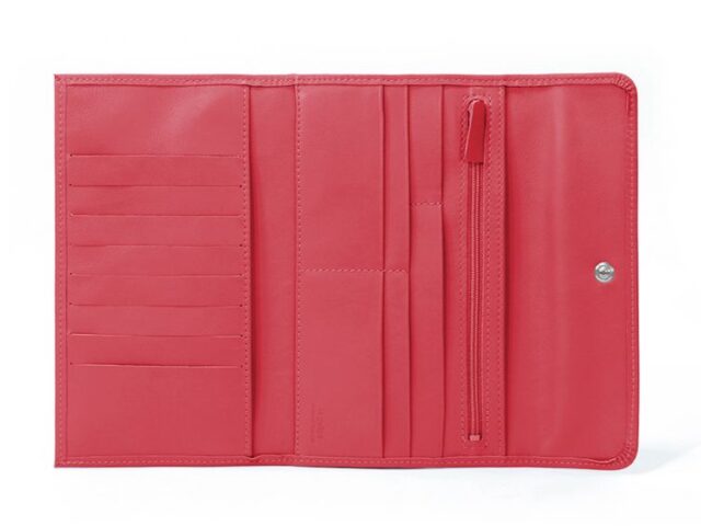 La Guêpe - Petite Maroquinerie - Compagnon en cuir rouge - 12 cartes de crédit - 290