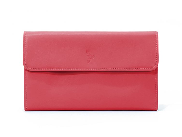 compagnon en cuir rouge 12 cartes de credit 290 La Guêpe - Petite Maroquinerie - Compagnon en cuir rouge - 12 cartes de crédit - 290