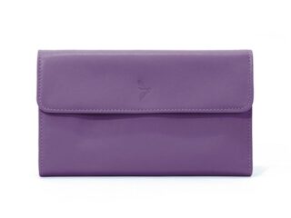 La Guêpe - Compagnon en cuir violet  12 cartes de crédit  290