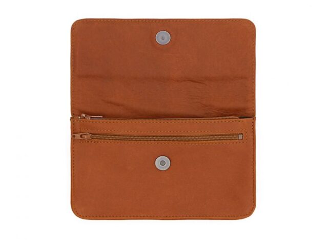 La Guêpe - Petite Maroquinerie - Compagnon format Iphone X+ en cuir fauve - 999