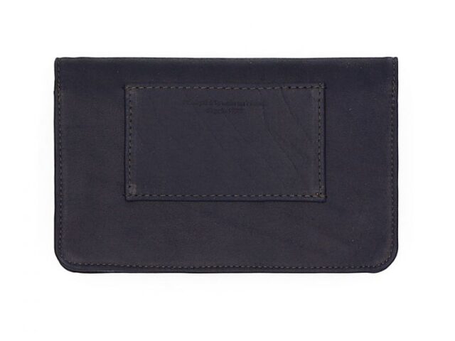 La Guêpe - Petite Maroquinerie - Compagnon format Iphone X+ en cuir marine - 999