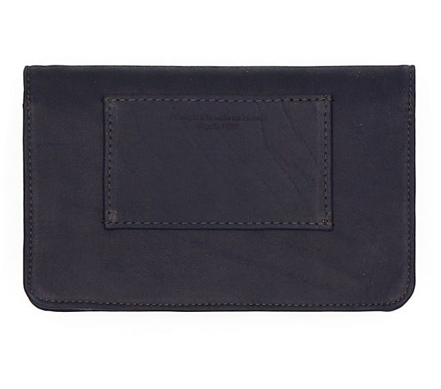 La Guêpe - Petite Maroquinerie - Compagnon format Iphone X+ en cuir marine - 999