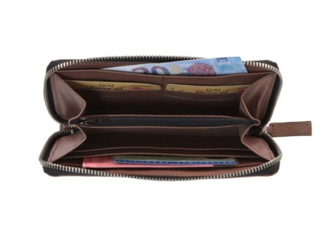 La Guêpe - Petite Maroquinerie - Compagnon hermétique "Luxe" en cuir marron - 20 cm - PM-024-01