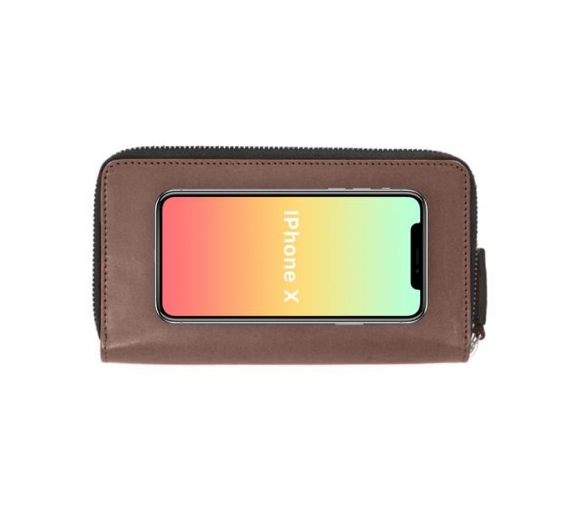 La Guêpe - Petite Maroquinerie - Compagnon hermétique "Luxe" en cuir marron - 20 cm - PM-024-01