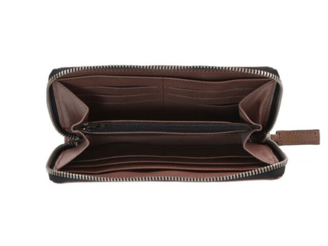 La Guêpe - Petite Maroquinerie - Compagnon hermétique "Luxe" en cuir marron - 20 cm - PM-024-01