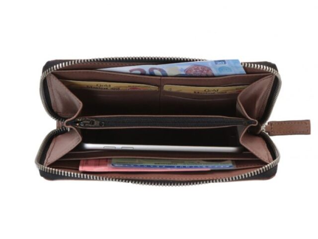 La Guêpe - Petite Maroquinerie - Compagnon hermétique "Luxe" en cuir marron - 20 cm - PM-024-01