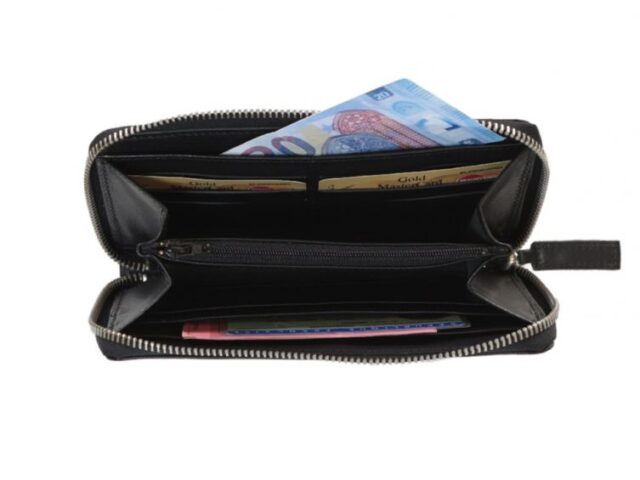 La Guêpe - Petite Maroquinerie - Compagnon hermétique "Luxe" en cuir noir - 20 cm - PM-024-01