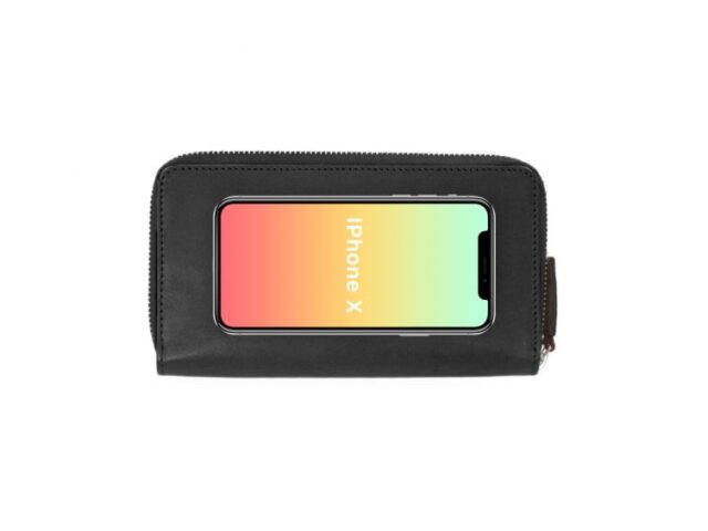 La Guêpe - Petite Maroquinerie - Compagnon hermétique "Luxe" en cuir noir - 20 cm - PM-024-01