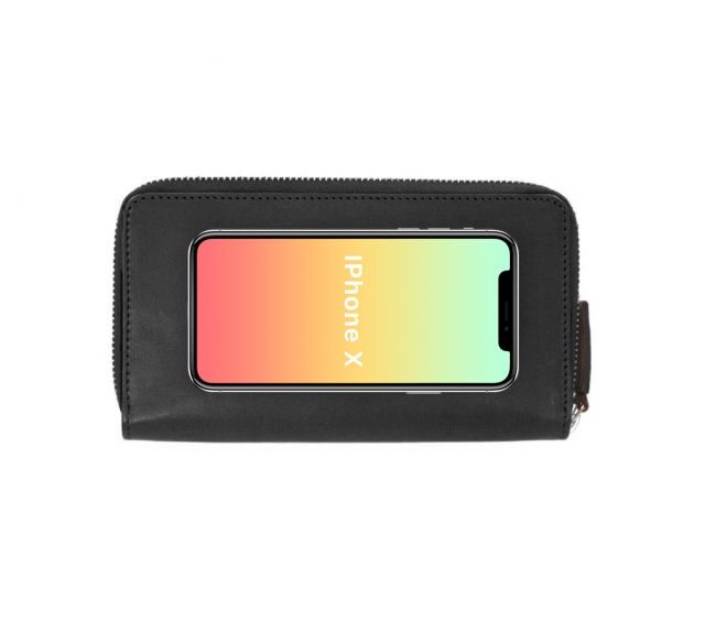 La Guêpe - Petite Maroquinerie - Compagnon hermétique "Luxe" en cuir noir - 20 cm - PM-024-01