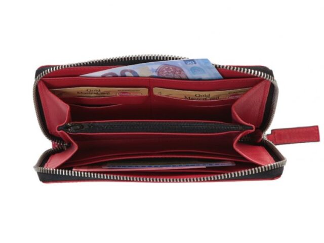 La Guêpe - Petite Maroquinerie - Compagnon hermétique "Luxe" en cuir rouge - 20 cm - PM-024-01