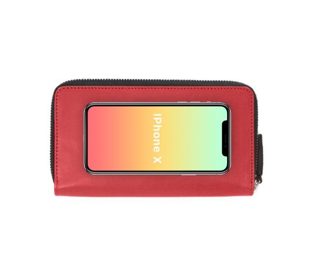 La Guêpe - Petite Maroquinerie - Compagnon hermétique "Luxe" en cuir rouge - 20 cm - PM-024-01