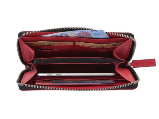 La Guêpe - Petite Maroquinerie - Compagnon hermétique "Luxe" en cuir rouge - 20 cm - PM-024-01