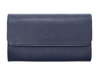 La Guêpe - Compagnon Luxe en cuir bleu  20 cm  PM-004-01