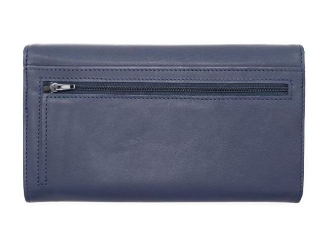 La Guêpe - Petite Maroquinerie - Compagnon "Luxe" en cuir bleu - 20 cm - PM-004-01
