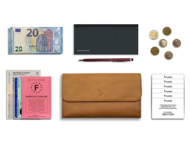 La Guêpe - Petite Maroquinerie - Compagnon "Luxe" en cuir gold - 20 cm - PM-004-01