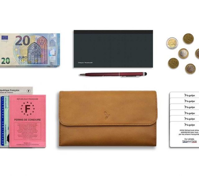 La Guêpe - Petite Maroquinerie - Compagnon "Luxe" en cuir gold - 20 cm - PM-004-01