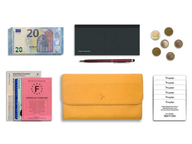 La Guêpe - Petite Maroquinerie - Compagnon "Luxe" en cuir gold - 20 cm - PM-004-01