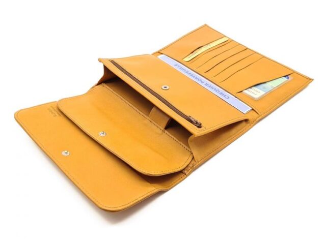 La Guêpe - Petite Maroquinerie - Compagnon "Luxe" en cuir gold - 20 cm - PM-004-01