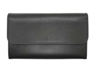 La Guêpe - Compagnon Luxe en cuir noir  20 cm  PM-004-01