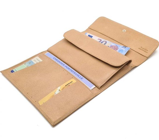 La Guêpe - Petite Maroquinerie - Compagnon "Luxe" en cuir nude - 20 cm - PM-004-01