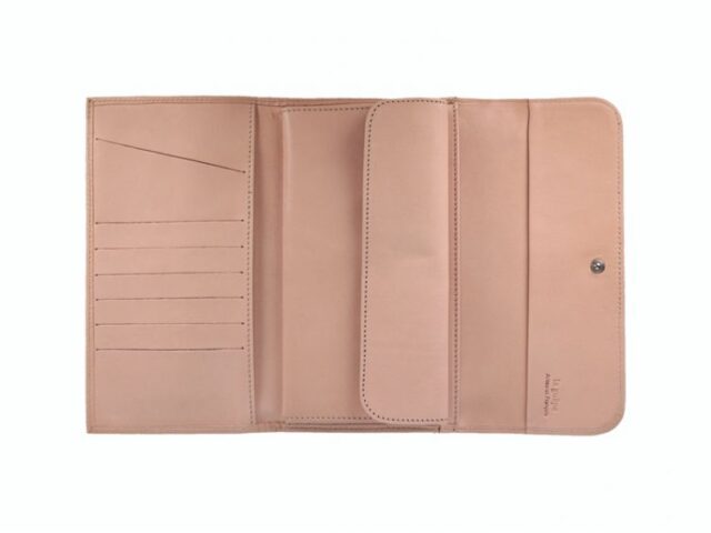 La Guêpe - Petite Maroquinerie - Compagnon "Luxe" en cuir nude - 20 cm - PM-004-01