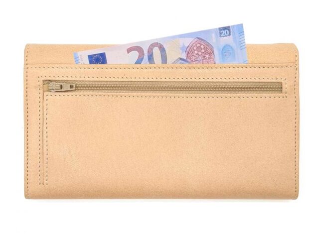 La Guêpe - Petite Maroquinerie - Compagnon "Luxe" en cuir nude - 20 cm - PM-004-01