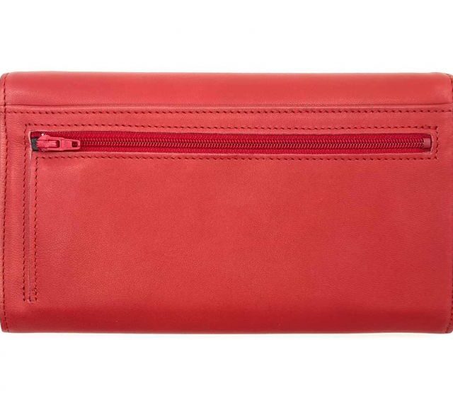 La Guêpe - Petite Maroquinerie - Compagnon "Luxe" en cuir rouge - 20 cm - PM-004-01