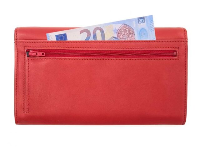 La Guêpe - Petite Maroquinerie - Compagnon "Luxe" en cuir rouge - 20 cm - PM-004-01