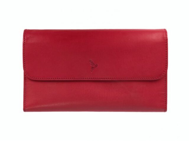 La Guêpe - Petite Maroquinerie - Compagnon "Luxe" en cuir rouge - 20 cm - PM-004-01