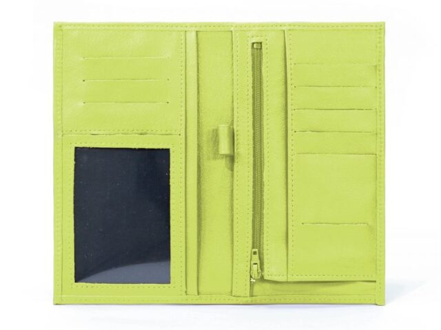 La Guêpe - Petite Maroquinerie - Compagnon - Porte-chéquier en cuir - anis - 135