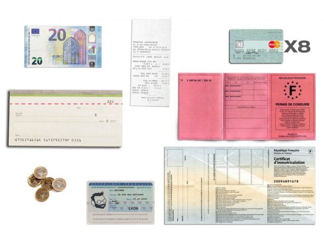 La Guêpe - Petite Maroquinerie - Compagnon - Porte-chéquier en cuir - bleu de prusse - 135