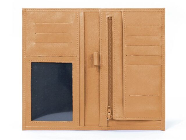 La Guêpe - Petite Maroquinerie - Compagnon - Porte-chéquier en cuir - caramel - 135