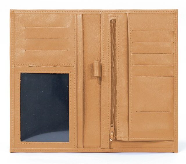La Guêpe - Petite Maroquinerie - Compagnon - Porte-chéquier en cuir - caramel - 135