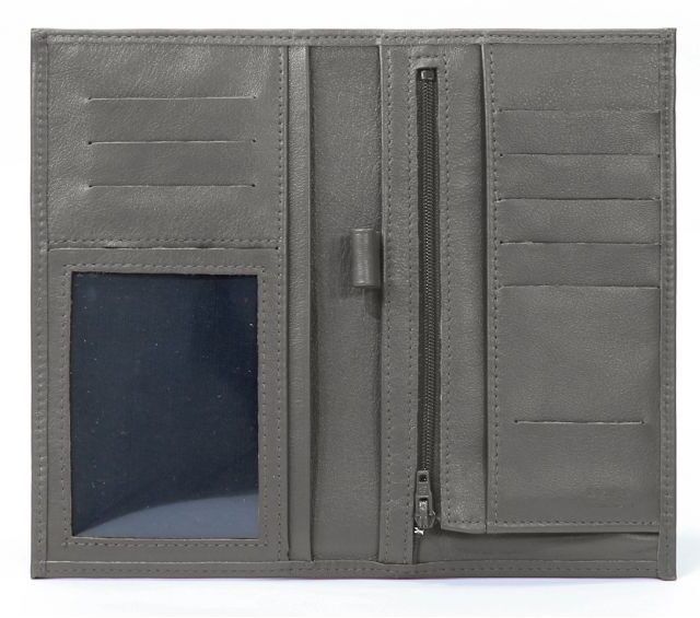 La Guêpe - Petite Maroquinerie - Compagnon - Porte-chéquier en cuir - gris - 135