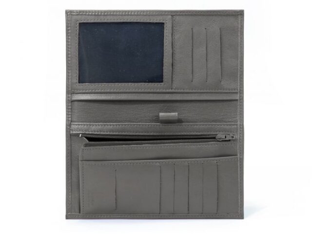 La Guêpe - Petite Maroquinerie - Compagnon - Porte-chéquier en cuir - gris - 135