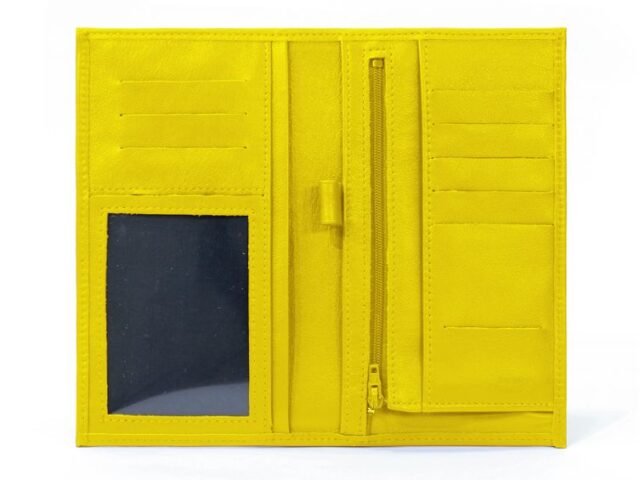 La Guêpe - Petite Maroquinerie - Compagnon - Porte-chéquier en cuir - jaune - 135