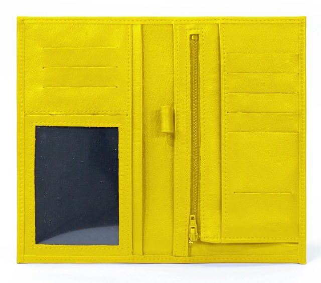 La Guêpe - Petite Maroquinerie - Compagnon - Porte-chéquier en cuir - jaune - 135