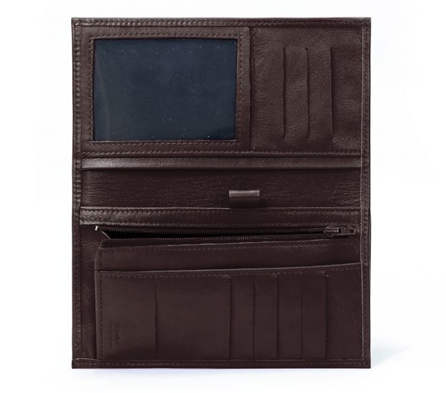 La Guêpe - Petite Maroquinerie - Compagnon - Porte-chéquier en cuir - marron - 135