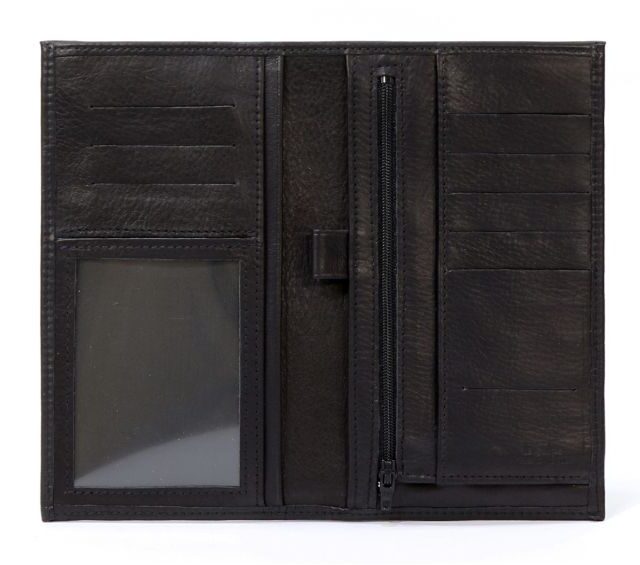 La Guêpe - Petite Maroquinerie - Compagnon - Porte-chéquier en cuir - noir - 135