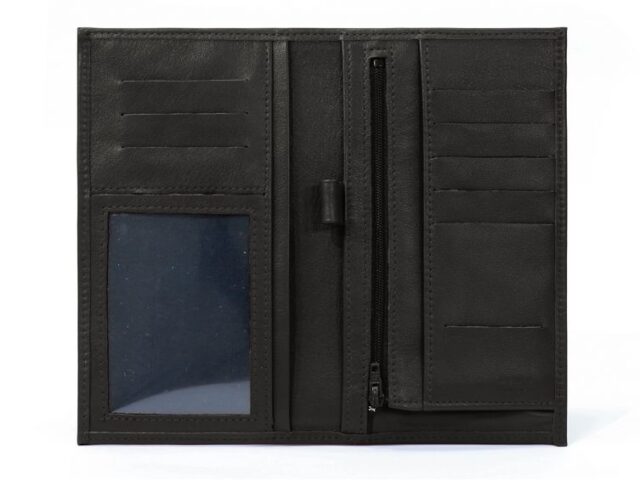 La Guêpe - Petite Maroquinerie - Compagnon - Porte-chéquier en cuir - noir - 135