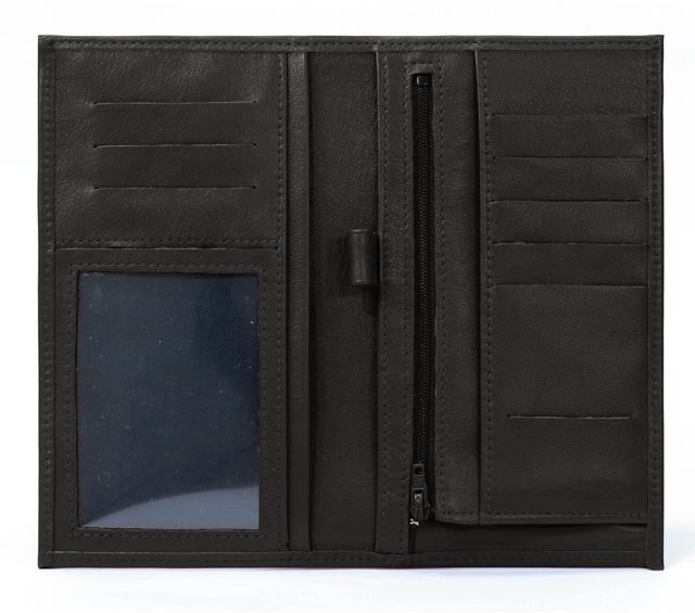 La Guêpe - Petite Maroquinerie - Compagnon - Porte-chéquier en cuir - noir - 135