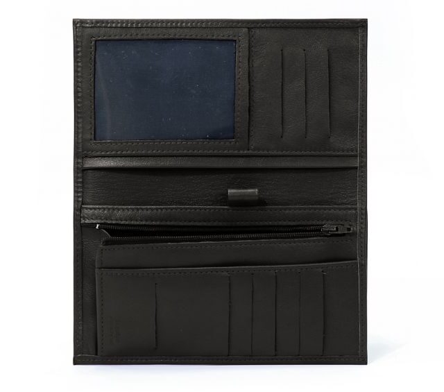 La Guêpe - Petite Maroquinerie - Compagnon - Porte-chéquier en cuir - noir - 135