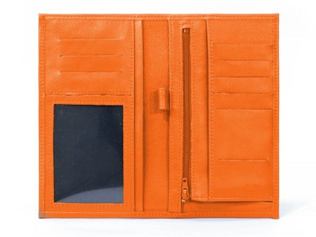 La Guêpe - Petite Maroquinerie - Compagnon - Porte-chéquier en cuir - orange - 135