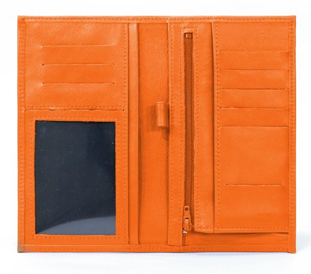 La Guêpe - Petite Maroquinerie - Compagnon - Porte-chéquier en cuir - orange - 135