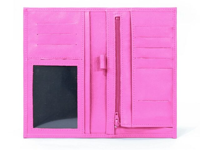 La Guêpe - Petite Maroquinerie - Compagnon - Porte-chéquier en cuir - rose dragée - 135