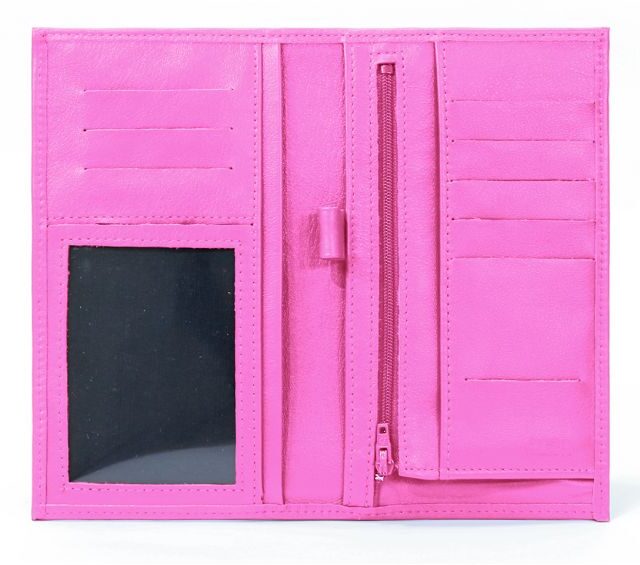 La Guêpe - Petite Maroquinerie - Compagnon - Porte-chéquier en cuir - rose dragée - 135