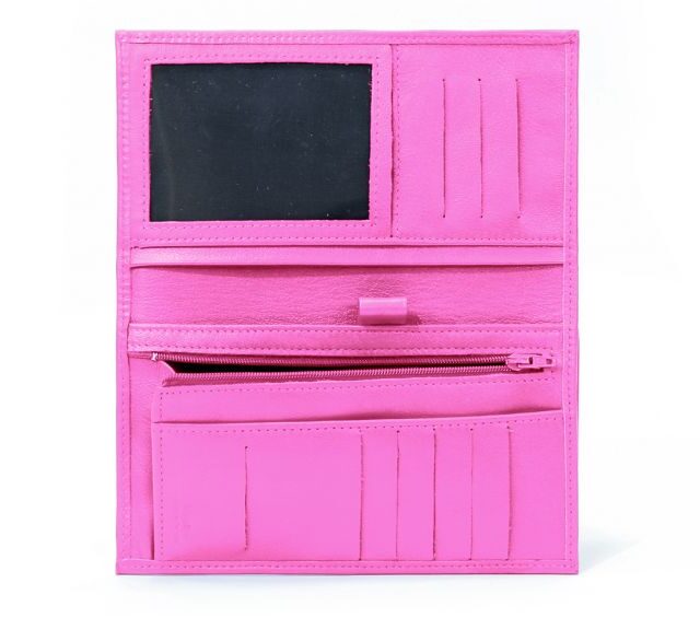 La Guêpe - Petite Maroquinerie - Compagnon - Porte-chéquier en cuir - rose dragée - 135