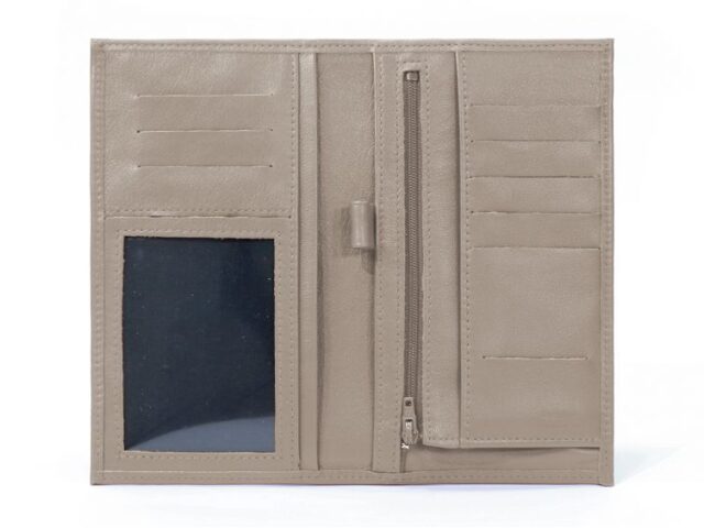 La Guêpe - Petite Maroquinerie - Compagnon - Porte-chéquier en cuir - taupe - 135